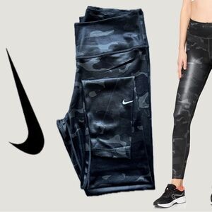 Nike Camo Wet/Glossy Look Leggings